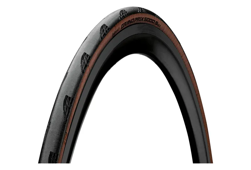 Continental Grand Prix 5000s Tubeless Ready Tyre - Foldable Blackchili Compound 2021: BLACK/TRANSPARENT