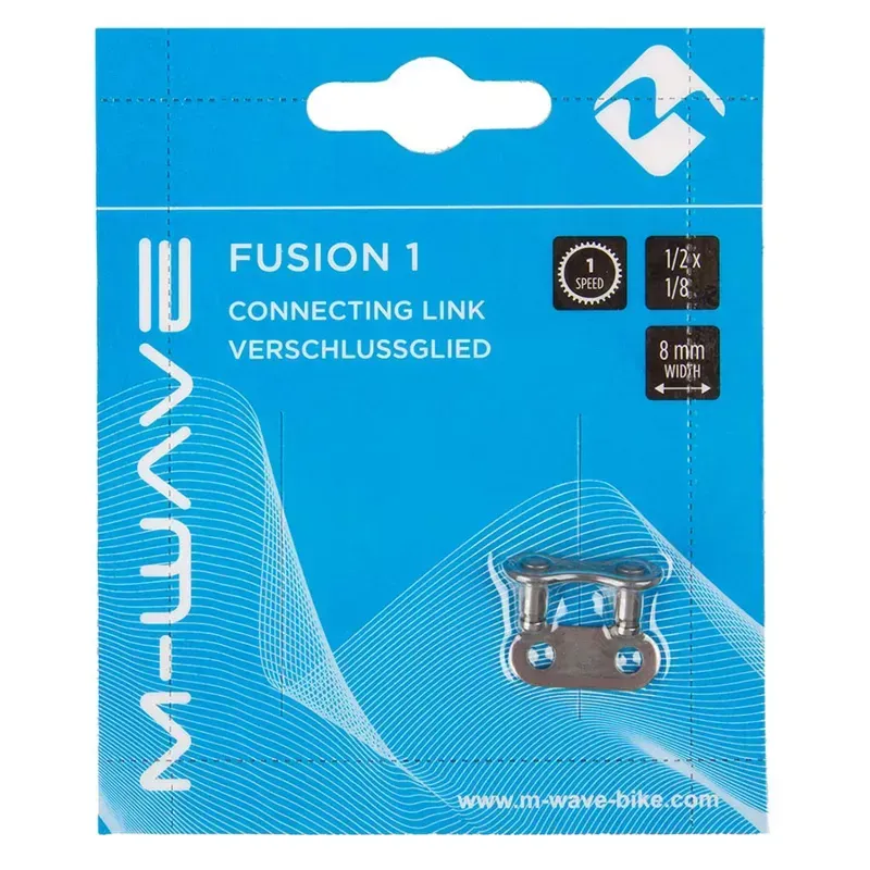 M-Wave Fusion 1 1sp 8mm 1/8in Exterior Chain Connector in Silver-1