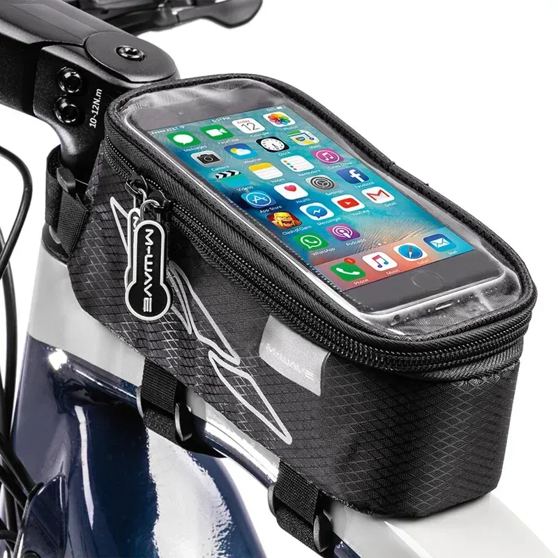 M-Wave Rotterdam XL Top Tube Bag In Black-1