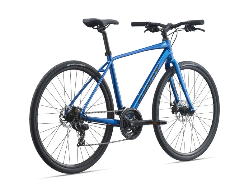 2021 Giant Escape 3 Disc Hybrid Bike in Blue -7