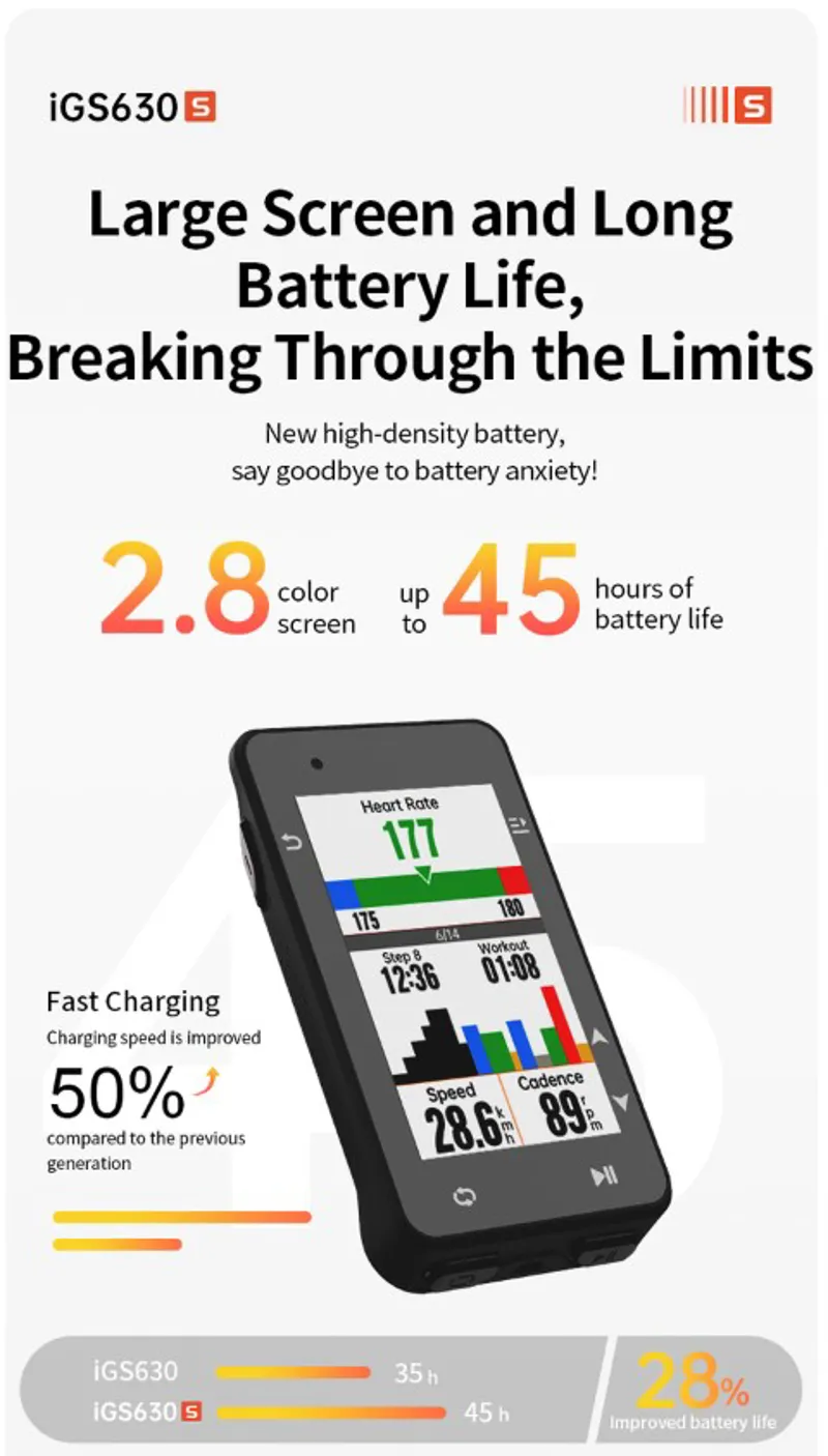 iGPSSport IGS630 GPS Bike Computer Black-7