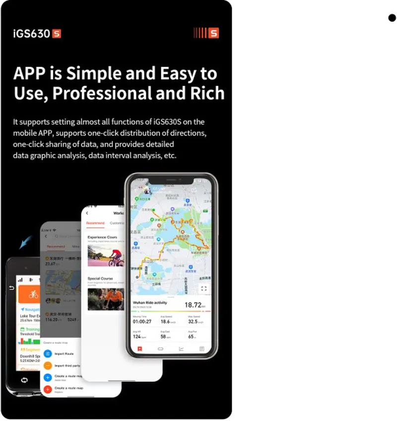 iGPSSport IGS630 GPS Bike Computer Black-13