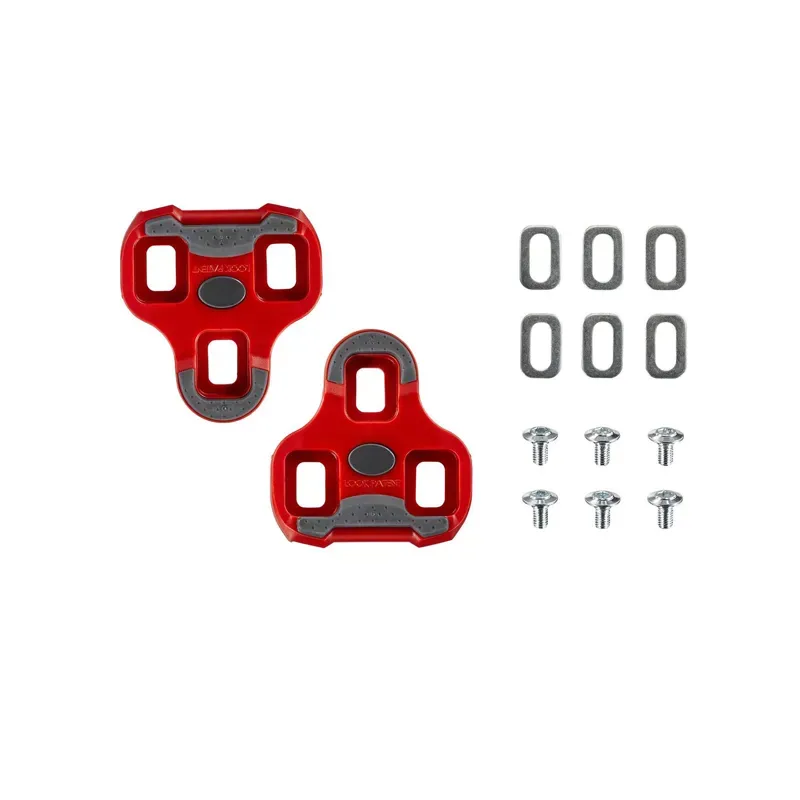 Look Keo Grip 0deg Cleats in Red-3