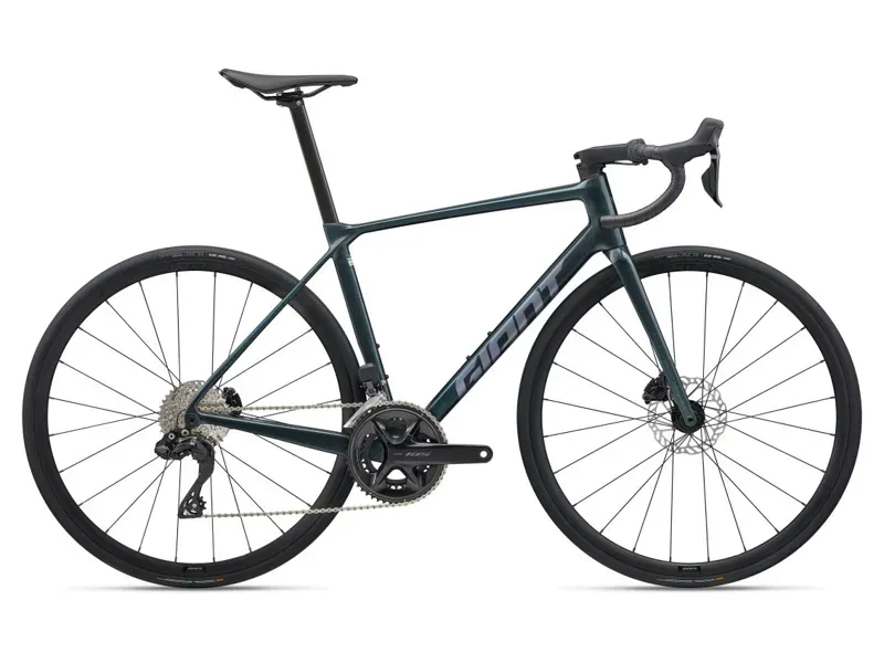 Giant TCR Advanced 1 Road Bike In Gloss Asphalt Green Mercury
