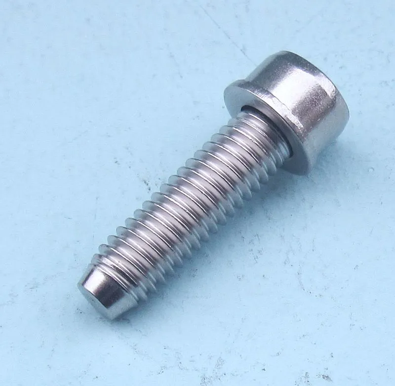 Shimano Left Crank Bolt With Washer  M6 x 21mm Silver