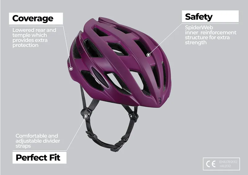 BBB Hawk Helmet Road Helmet BHE-151 Aubergine-2