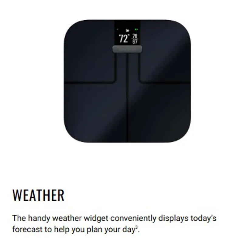 Garmin Index S2 Body Analysis Smart Scale Black