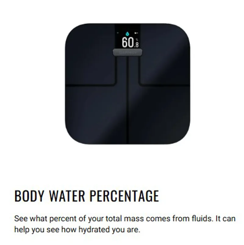 Garmin Index S2 Body Analysis Smart Scale Black
