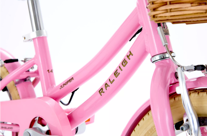 Raleigh Juniper 14 Inch Alloy Frame Kids Bike Pink-3