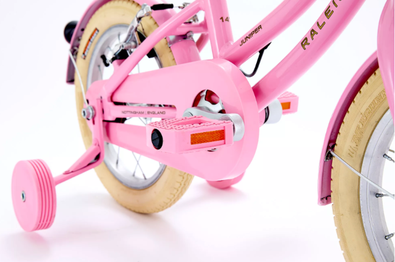 Raleigh Juniper 14 Inch Alloy Frame Kids Bike Pink-4