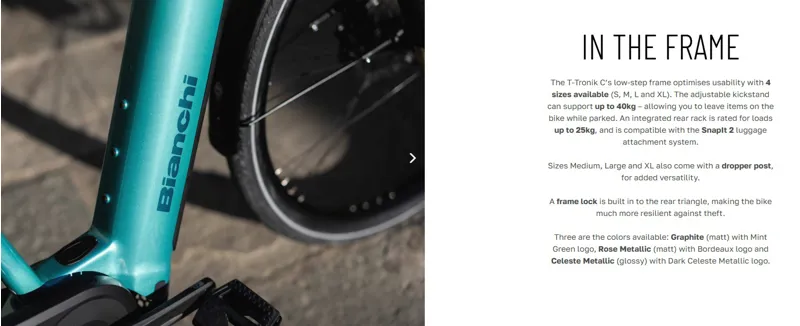 Bianchi T-Tronik C 8.2 Deore 10sp Step Thru Bosch With Derailleur Celeste Metallic-2