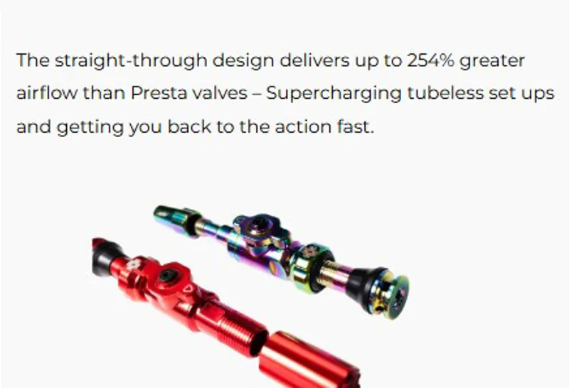 Muc-Off Big Bore Lite Presta Tubeless Valves Black - Various Sizes and Colours available-8