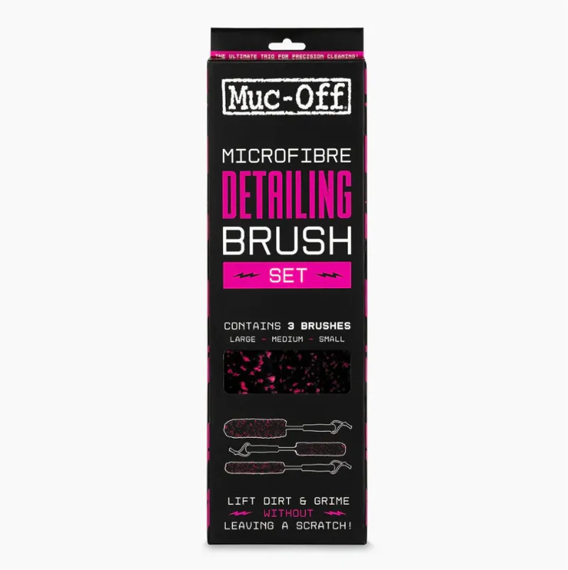 Muc-Off Microfibre Detailing Brush Set x 3 Black-2