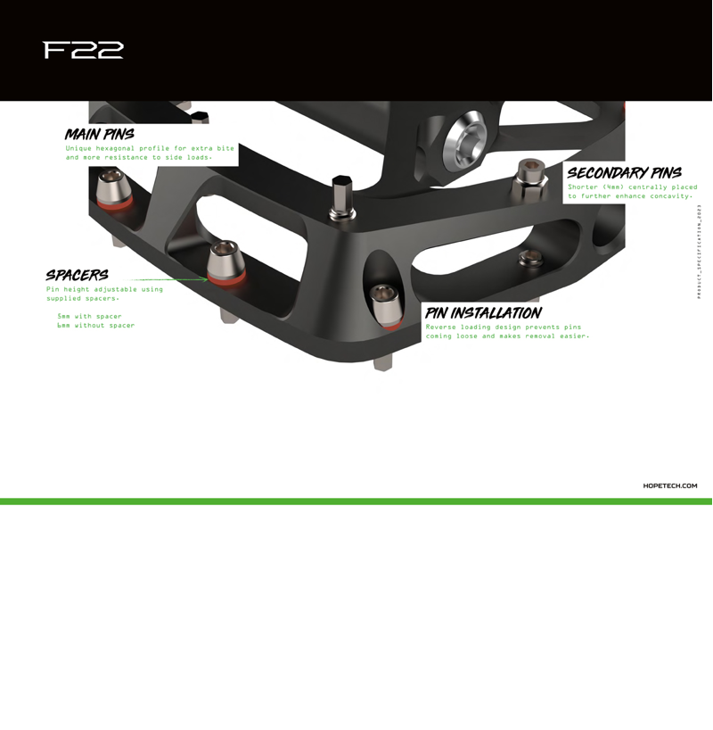 Hope F22 MTB Pedals - Pair - Black-6