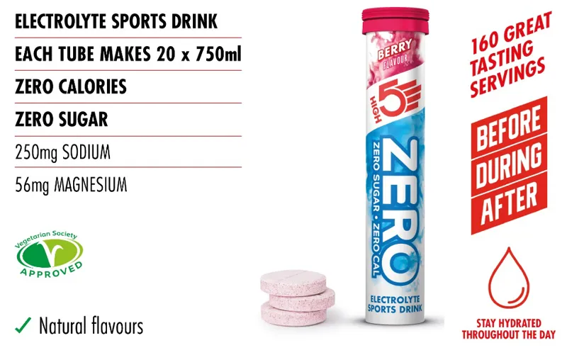 High5 Zero Cal Electrolyte Tabs x 20 Various Flavours-11