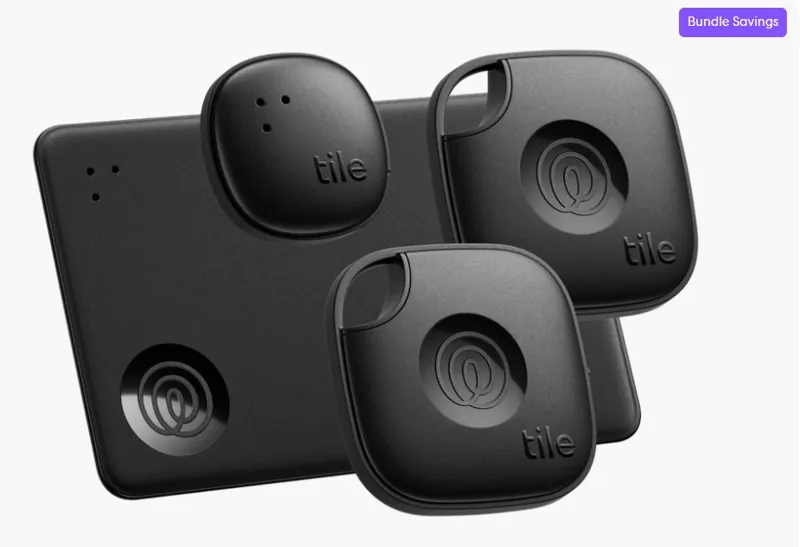 Tile by Life360 - Mate Essential - 4-Pack Black - iOS and Android compatible