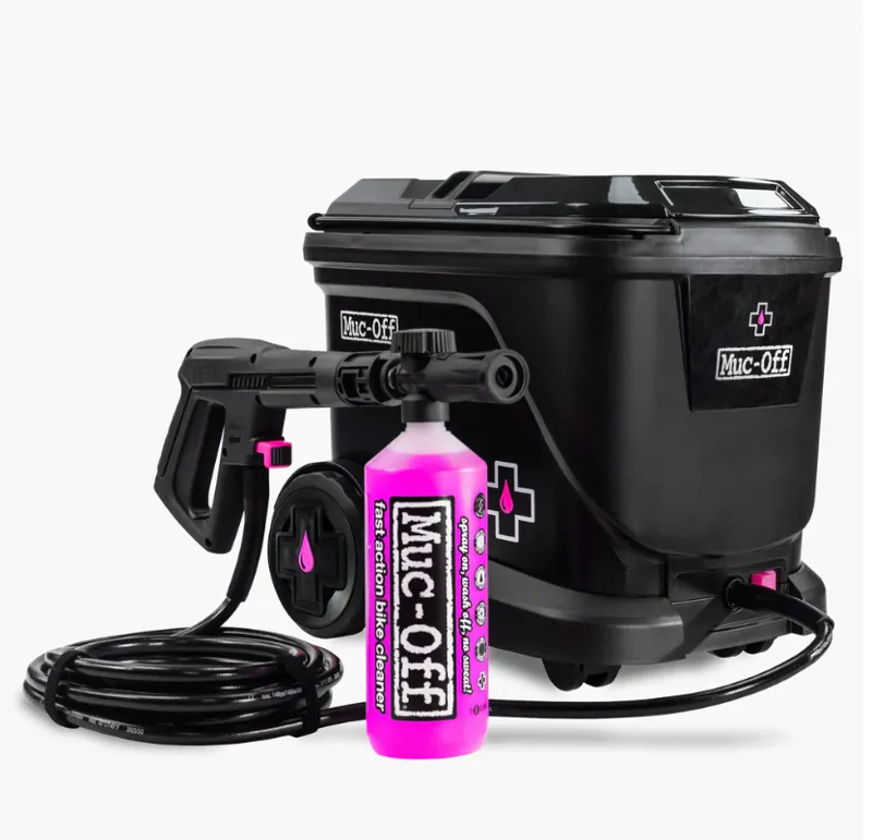 MucOff Mobile Pressure Washer with 1ltr Nano Cleaner Pink Black-1